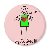 Cardiac Nurse Gifts Stick Person Design V-Fib Refrigerator Magnet