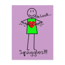 Cardiac Nurse Gifts Stick Person Design V-Fib Post Card