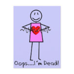 Cardiac Nurse Gifts Stick Person Design V-Fib Postcards