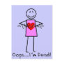 Cardiac Nurse Gifts Stick Person Design V-Fib Postcards