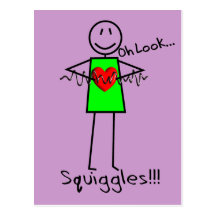 Cardiac Nurse Gifts Stick Person Design V-Fib Post Card