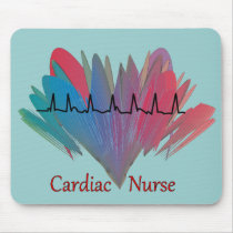 Cardiac Nurse QRS Design Mouse Pads