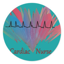Cardiac Nurse QRS Design Stickers