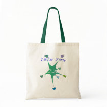 Cardiac Nurse Spiked Hearts QRS pattern Tote Bags