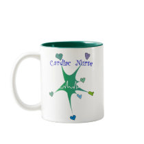 Cardiac Nurse Spiked Hearts QRS pattern Mug
