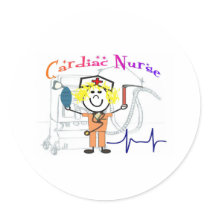 Cardiac Nurse  Unique and Adorable Gifts Round Stickers