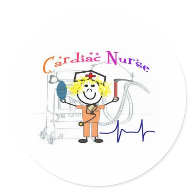 Cardiac Nurse  Unique and Adorable Gifts Round Stickers by gailg1957
