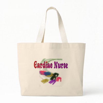 Cardiac Nurse Watercolor Art Gifts Bags by ProfessionalDesigns