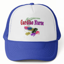 Cardiac Nurse Watercolor Art Gifts Mesh Hats