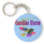 Cardiac Nurse Watercolor Art Gifts keychains
