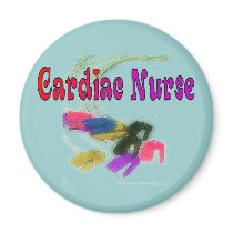 Cardiac Nurse Watercolor Art Gifts Fridge Magnet