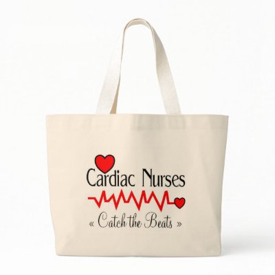 Cardiac Nurses CATCH THE BEATS Tote Bags by gailg1957