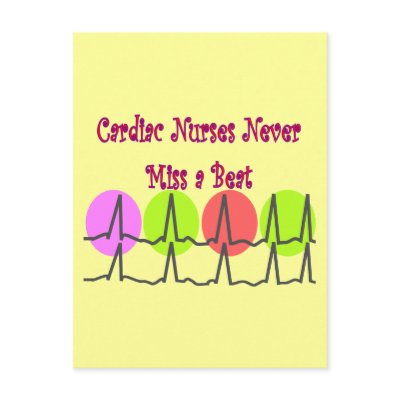 Cardiac Nurses NEVER Miss a Beat! Postcards by gailg1957