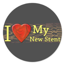 Cardiac Recovery Gifts | Stent T-shirts Round Stickers