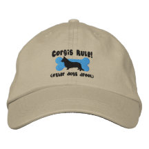 Cardigan Corgis Rule Embroidered Hat