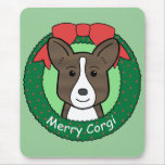 Cardigan Welsh Corgi Christmas Mouse Pad