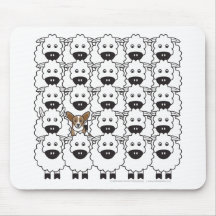 Cardigan Welsh Corgi in the Sheep Mouse Mat