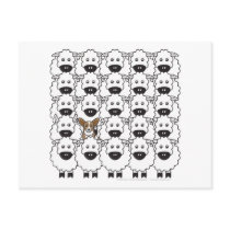 Cardigan Welsh Corgi in the Sheep Postcard
