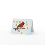 Cardinal and Dogwood Watercolor Note Card