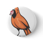 Cardinal Bird Button
