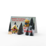 Cardinal Bird House holiday card