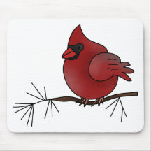 cardinal bird mousepad