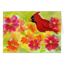 Cardinal Birthday Card