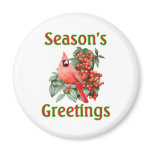 Cardinal Christmas Magnet