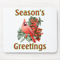 Cardinal Christmas Mouse Mats