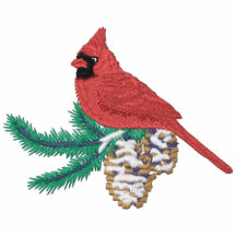 Cardinal de pin polo brodé