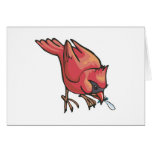cardinal eating bug