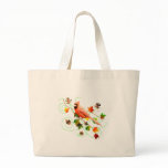 Cardinal & Fall Leaves Canvas Bags