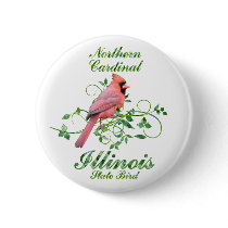 Cardinal Illinois State Bird Pinback Buttons