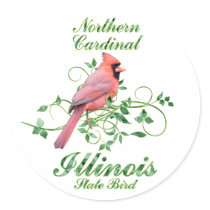 Cardinal Illinois State Bird Sticker