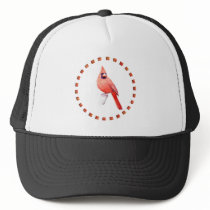 Cardinal in Circle Mesh Hat