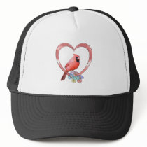 Cardinal in Heart Hat
