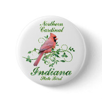 Cardinal Indiana State Bird Buttons