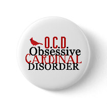 Cardinal Obsessed Button