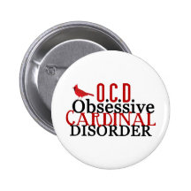 Cardinal Obsessed Button