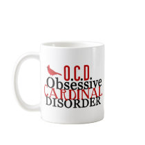 Cardinal Obsessed Coffee Mugs