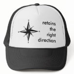 cardinal points, retains the right direction trucker hats