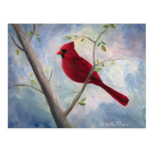 cardinal postcard