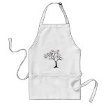 Cardinal Red Bird in Snowy Winter Tree Apron