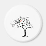 Cardinal Red Bird in Snowy Winter Tree Fridge Magnet