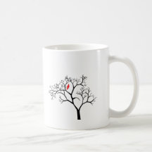 Cardinal Red Bird in Snowy Winter Tree Mugs