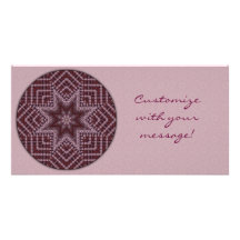 Cardinal Star Mandala Photo Card