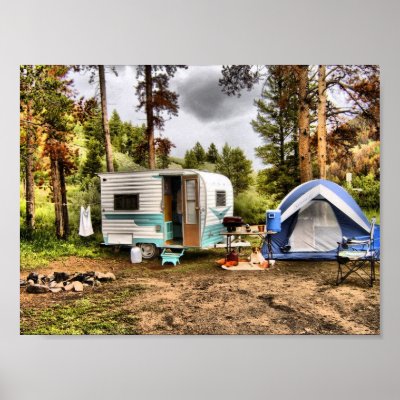 Cardinal Trailer Camping Poster by ClassicTrailerArt