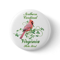 Cardinal Virginia State Bird Button
