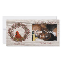 Cardinal Wreath Photo Card