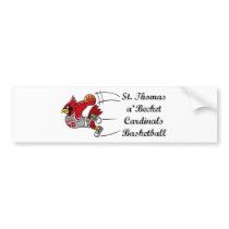 Cardinals basketball script bumper sticker